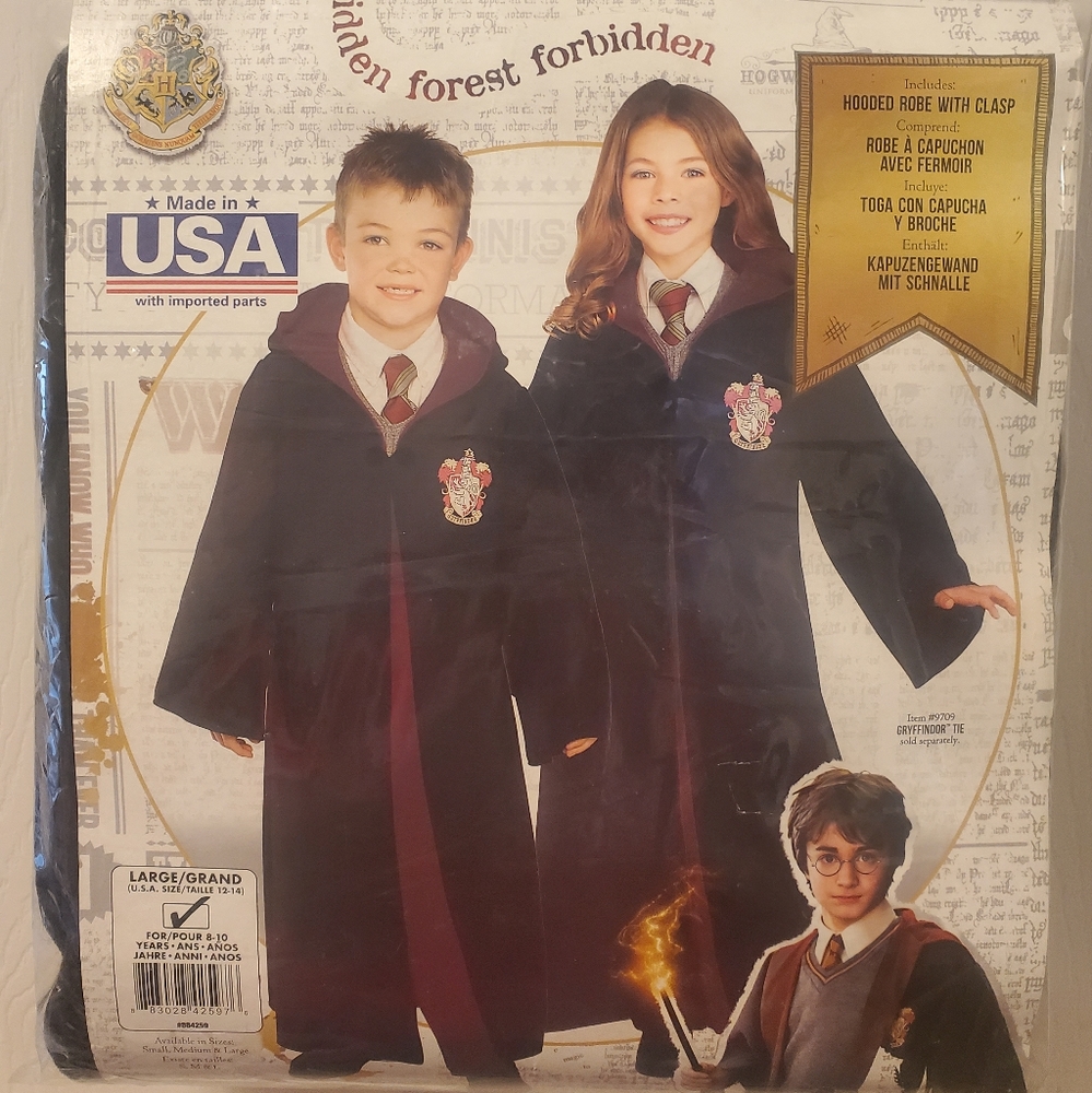 Child's Gryffindor Robe Costume NWT
